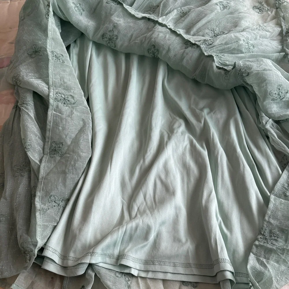 Listicle Mint Green Puff Sleeve Dress - Picture 7 of 14